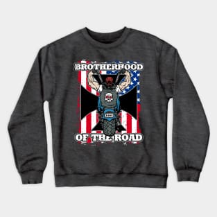 Brotherhood of the Road Biker Flag Crewneck Sweatshirt